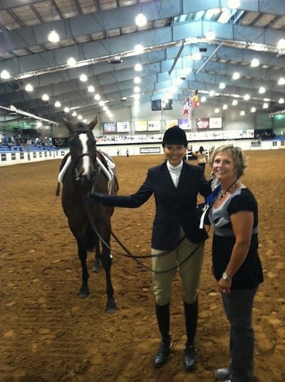 Nancy Sue and Gracious N Fabulous after winning NSBA Breeders HUS